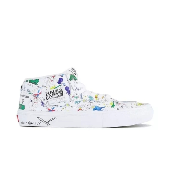 VANS Skate Half Cab x No Comply x Daniel Johnston Shoes Men Sz10 PREMIUM Leather - Picture 2 of 8